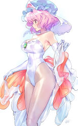 Rule 34 | 1girl, alternate costume, breasts, commission, cosplay, creatures (company), game freak, gen 1 pokemon, goldeen, goldeen (cosplay), highres, large breasts, matsuda (matsukichi), misty (pokemon), misty (pokemon) (cosplay), nintendo, pantyhose, pixiv commission, pokemon, pokemon (anime), pokemon (classic anime), saigyouji yuyuko, touhou