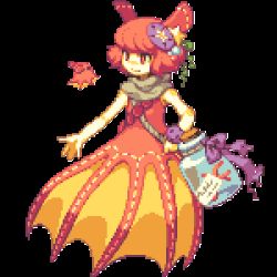 Rule 34 | 1girl, animated, animated gif, bottle, colored skin, coral, fins, full body, hair ornament, hairpin, jellyfish, lowres, mermaid, monster girl, octopus, personification, pixel art, red eyes, red hair, ribbon, rope, scylla, seaweed, solo, squid, transparent background, uruchimai, yellow skin