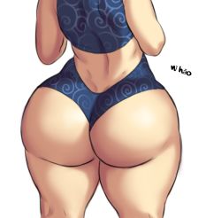 Rule 34 | 1girl, ass, from behind, huge ass, jay-marvel, mei (overwatch), overwatch, overwatch 1, simple background, solo, thick thighs, thighs, white background, wide hips