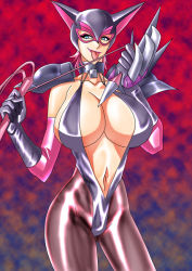 Rule 34 | 1990s (style), breasts, cleavage, game, huge breasts, mask, naughty face, retro artstyle, toushinden, whip, zola (battle arena toshinden)