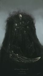 Rule 34 | absurdres, commentary request, creature, dark, dark souls (series), dark souls i, facing viewer, gravelord nito, highres, holdign sword, holding, holding sword, holding weapon, monster, signature, skeleton, skull, solo, sword, tripdancer, weapon