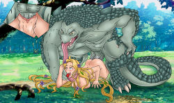 Rule 34 | abs, absurdres, all fours, apple, artist request, bestiality, blonde hair, breasts, doggystyle, drooling, eve (shuumatsu no valkyrie), feet, flowers in hair, food, forced, from behind, fruit, green scales, highres, large breasts, large penis, licking, licking another&#039;s neck, monster, muscular, muscular male, orgasm, pectorals, penis, plant, pussy, rape, reptile, saliva, scales, sex, sex from behind, shuumatsu no valkyrie, snake, squatting, stomach bulge, tagme, toes, tongue, tongue out, uncensored, vaginal
