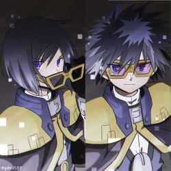 Rule 34 | 1boy, digimon, digimon kaiser, glasses, highres, ichijouji ken, male focus, purple eyes, short hair, solo