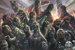 Rule 34 | cloud, crossover, dancing, dual persona, everyone, father and son, g.n.a., giant, giant monster, godzilla, godzilla, mothra and king ghidorah: giant monsters all-out attack, godzilla: final wars, godzilla: tokyo s.o.s., godzilla (2014), godzilla (series), godzilla (shin), godzilla 2000: millennium, godzilla junior, godzilla raids again, godzilla the series, godzilla vs. biollante, godzilla vs. destoroyah, godzilla vs. gigan, godzilla vs. king ghidorah, godzilla vs. megalon, godzilla vs. monster zero, gojira, highres, kaijuu, king kong (series), king kong vs. godzilla, legendary pictures, minilla, monsterverse, mothra vs. godzilla, multiple persona, no humans, no pupils, parent and child, possessed, red eyes, scar, scar on chest, sharp teeth, shin godzilla, son of godzilla, sunlight, tail, teeth, the return of godzilla, toho, tokyo skytree, tree, tri-stars, white eyes, zilla