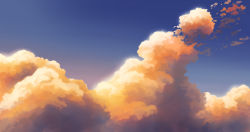 Rule 34 | aoha (twintail), blue sky, cloud, cloudy sky, day, no humans, original, outdoors, scenery, sky, sunset