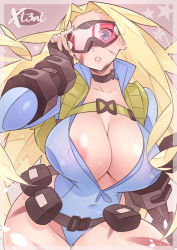 Rule 34 | 1girl, blonde hair, breasts, cammy white, highres, huge breasts, solo, street fighter, x-t3al