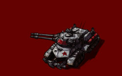 Rule 34 | apocalypse tank, caterpillar tracks, command and conquer, gun, langbazi, machine gun, military, military vehicle, motor vehicle, no humans, red alert 2, red background, tank, vehicle focus, weapon