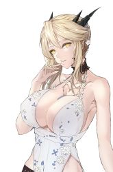 Rule 34 | 1girl, artoria pendragon (fate), artoria pendragon (lancer alter) (fate), artoria pendragon (lancer alter) (royal icing) (fate), babydoll, bad id, bad twitter id, bare shoulders, black panties, blonde hair, braid, breasts, choker, cleavage, collarbone, covered erect nipples, craft essence (fate), dark persona, fate/grand order, fate (series), finger to mouth, french braid, hair between eyes, hair ornament, highres, jewelry, large breasts, limeblock, lingerie, looking at viewer, necklace, official alternate costume, panties, revealing clothes, see-through, sidelocks, solo, underwear, unfinished, yellow eyes
