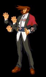 Rule 34 | 1boy, \m/, animated, animated gif, arc system works, guilty gear, guilty gear xx, lowres, male focus, pixel art, slayer (guilty gear), solo, transparent background, vampire