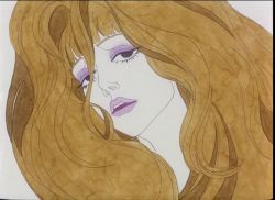 Rule 34 | 1970s (style), 1girl, 70s, animated, breasts, completely nude, falling, gradient hair, jeanne (kanashimi no belladonna), kanashimi no belladonna, lips, long hair, looking at viewer, lowres, multicolored hair, nipples, no pussy, nude, oldschool, painting (medium), psychedelic, retro artstyle, sad, simple background, solo, studio mushi, surreal, traditional media, very long hair, video, watercolor (medium), white background, wide hips