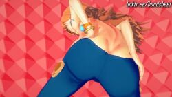 Rule 34 | 1girl, 3d, animated, ass, ass shake, audible music, bondsheet, bouncing breasts, breasts, dancing, erection, from behind, highres, koikatsu (medium), large breasts, long hair, looking at viewer, nami (one piece), nipples, nude, one piece, penis, pussy, sound, tagme, topless, twerking, undressing, video