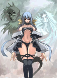 Rule 34 | arc system works, blue hair, breasts, dizzy (guilty gear), guilty gear, guilty gear x, guilty gear xx, necro (guilty gear), red eyes, tail, thighhighs, underboob, undine (guilty gear), wings