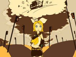 Rule 34 | asgr, bad id, bad pixiv id, kagamine rin, road, solo, steamroller, tagme, traffic light, vocaloid