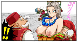 Rule 34 | 2boys, 2girls, breasts, breasts out, camus (dq11), clothes pull, dragon quest, dragon quest xi, hat, highres, jewelry, metal man10, multiple boys, multiple girls, necklace, nima daishi, nipples, parody, row (dq11), square enix, veronica (dq11)