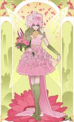 Rule 34 | digimon, digimon (creature), dress, fairy, flower, highres, lilimon, monster girl, petals, plant girl