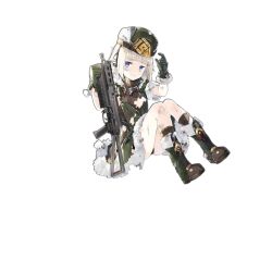 Rule 34 | 1girl, blue eyes, boots, dress, full body, fur hat, fur trim, girls&#039; frontline, gloves, gun, hao (patinnko), hat, headphones, helical magazine, high-capacity magazine, looking at viewer, official alternate costume, official art, pp-19 (frog princess) (girls&#039; frontline), pp-19 (girls&#039; frontline), pp-19 bizon, short hair, silver hair, solo, submachine gun, torn clothes, transparent background, ushanka, weapon