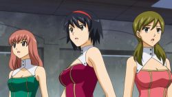 Rule 34 | 00s, 3girls, aika (series), aika zero, animated, animated gif, ass, bare legs, battle, bent over, black hair, blush, breasts, clothes lift, crotch, defeat, dress, female focus, fighting, from behind, hamlet actress (aika), indoors, legs, long hair, miniskirt, multiple girls, open mouth, pain, panties, pantyshot, rolling eyes, ryona, short dress, short hair, skirt, skirt lift, thighs, unconscious, underwear, uniform, white panties