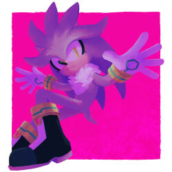 Rule 34 | 1boy, animal ears, animal nose, black footwear, boots, border, bracelet, closed mouth, commentary, english commentary, full body, furry, furry male, gloves, highres, jewelry, lemonlumens, looking at viewer, male focus, outside border, pink background, silver the hedgehog, simple background, solo, sonic (series), tail, white border, white gloves, yellow eyes