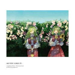 Rule 34 | 2girls, :d, absurdres, album cover, album name, ascot, blunt bangs, bow, bowtie, bush, circle name, closed mouth, commentary request, cover, dual persona, flower, green eyes, hair over one eye, highres, holding, holding flower, kazami yuuka, kazami yuuka (pc-98), long hair, long sleeves, looking at viewer, medium hair, multiple girls, one eye covered, open clothes, open mouth, open vest, own hands together, pink flower, plaid, plaid skirt, plaid vest, planted, planted umbrella, red skirt, red vest, sano naoi, shirt, skirt, skirt set, sleeve cuffs, smile, sunflower, teeth, touhou, touhou (pc-98), umbrella, upper teeth only, vest, wavy hair, white flower, white shirt, yellow ascot, yellow bow, yellow bowtie, yellow flower