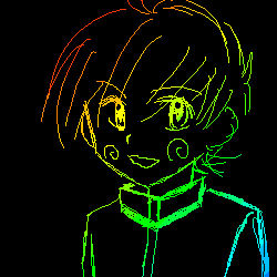 Rule 34 | 1990s (style), 1boy, akazukin chacha, black background, lowres, open mouth, popy, retro artstyle, simple background, sketch, solo, tagme