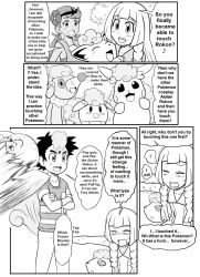 Rule 34 | ash ketchum, comic, creatures (company), game freak, gouguru, lillie (pokemon), mallow (pokemon), monochrome, nintendo, pokemon, pokemon (anime), translated
