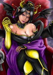 Rule 34 | absurdres, breasts, demon, demon girl, digimon, digimon (creature), fallen angel, highres, large breasts, lilithmon, mark of evil, wings
