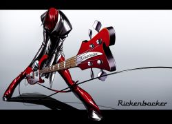 Rule 34 | 1boy, bass guitar, guitar, hair over eyes, instrument, jacket, letterboxed, male focus, pants, red hair, red pants, rickenbacker 4001, sawao, simple background, snk, solo, the king of fighters, white background, yagami iori