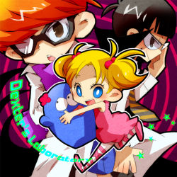 Rule 34 | 1girl, 3boys, 73 (naa), animification, bad id, bad pixiv id, ballerina, ballet slippers, black hair, blonde hair, blooregard q kazoo, blue eyes, cartoon network, child, copyright name, crossover, dee dee, dexter&#039;s laboratory, dexter (dexter&#039;s laboratory), footwear ribbon, foster&#039;s home for imaginary friends, glasses, gloves, lab coat, mandark, multiple boys, necktie, orange hair, short twintails, twintails