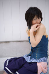 Rule 34 | denim vest, highres, komiyama maki, long skirt, photo (medium), skirt, tagme