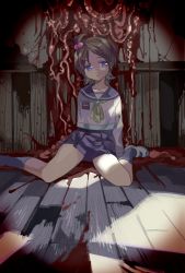 Rule 34 | blood, corpse party, guro, highres, intestines, school uniform, solo, spoilers, suzumoto mayu, thighs