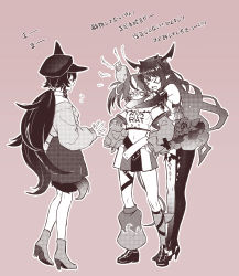 Rule 34 | &gt; &lt;, 3girls, angry, animal ears, arms around neck, asymmetrical legwear, black hair, black legwear, blouse, boots, bow, breasts, demon horns, elbow gloves, gloves, gradient legwear, hakos baelz, hat, high heel boots, high heels, highres, hololive, hololive english, horns, hug, hug from behind, irys (hololive), legs, long hair, long legs, long sleeves, medium breasts, miniskirt, mouse ears, mouse tail, multicolored hair, multiple girls, navel, ookami mio, ookami mio (street), pleated skirt, ponytail, shirt, sideboob, simple background, single leg pantyhose, single thighhigh, skirt, tail, thighhighs, thighs, twintails, very long hair, virtual youtuber, wife and wife, wolf ears, wolf girl, wolf tail, yohchi, yuri