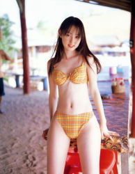 akiyama_rina beach bikini photo_(medium) swimsuit tagme