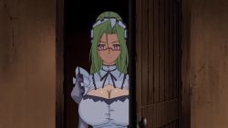 Rule 34 | 1boy, 1girl, akiyama yuuto, anal fingering, animated, anus, ass, bed, bouncing breasts, breast sucking, breasts, clitoris, closed eyes, fingering, glasses, grabbing, grabbing another&#039;s breast, green hair, hanyuu mizuki, hetero, highres, huge breasts, indoors, interior, licking, licking nipple, long hair, maid, missionary, nipple stimulation, nude, orgasm, sex, sound, standing, standing sex, tagme, thighs, two nipples one mouth, uncensored, vaginal, vampire (ova), video