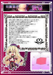 Rule 34 | 1girl, absurdres, abyssal ship, alternate costume, alternate eye color, armpits, atago (kancolle), bare shoulders, black leotard, blonde hair, boots, breasts, cape, character name, chart, checkered background, chibi, cleavage, corruption, covered navel, dark persona, detached sleeves, frilled cuffs, full body, hair between eyes, hair ornament, hairclip, heart, heart tattoo, highres, japanese text, kantai collection, large breasts, latex, latex boots, latex leotard, leotard, long hair, looking at viewer, militia minpei, one eye closed, open mouth, pantyhose, pubic tattoo, purple cape, purple eyes, red frills, revealing clothes, skin tight, sleeves past elbows, sling bikini top, solo, tattoo, translated, waist cape, wink