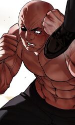 Rule 34 | 1boy, abs, black eyes, black pants, comic, kwon jerry, lookism, male focus, muscular, muscular male, pants, solo, tagme, topless male, veins