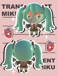 1girl 3d absurdres aqua_hair brain chibi chibi_only eyeball hatsune_miku heart_(organ) highres lavy_(lavnko) lungs see-through_body skirt sparkle twintails veins vocaloid