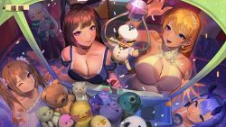 Rule 34 | 5girls, against glass, ahoge, amagi (azur lane), amazon (azur lane), animal ears, artist request, azur lane, bare shoulders, blunt bangs, breast press, breasts, breasts on glass, cleavage, collarbone, controller, crane game, dress, earrings, flat chest, fox ears, from above, hair ornament, halterneck, holding, holding stuffed toy, horns, i-13 (azur lane), indoors, jewelry, joystick, large breasts, long hair, multiple girls, no bra, north carolina (azur lane), official art, one eye closed, pearl earrings, standing, strapless, strapless dress, stuffed alpaca, stuffed animal, stuffed panda, stuffed rabbit, stuffed toy, tagme, teddy bear, twintails, very long hair, white dress, z46 (azur lane)