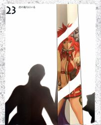 Rule 34 | 00s, absurdres, eiwa, headband, highres, mace, pov, purple eyes, queen&#039;s blade, red hair, reflection, risty (queen&#039;s blade), risty (queen's blade), shadow, weapon, wilderness bandit risty