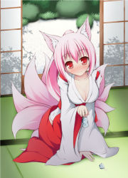 Rule 34 | 1girl, animal ears, female focus, fox ears, fox tail, highres, japanese clothes, kazamatsuri kazari, miko, mizuki (kogetsu-tei), original, solo, tagme, tail