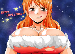Rule 34 | 1girl, breasts, highres, nami (one piece), one piece, orange hair, solo