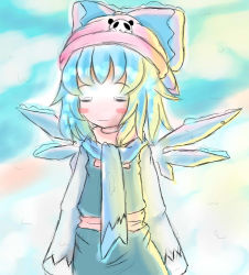 Rule 34 | bad id, bad pixiv id, cirno, hat, perfect cherry blossom, satorichan, scarf, touhou, winter clothes