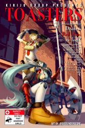 Rule 34 | 2girls, absurdres, aegis (persona), android, aqua hair, axe, blonde hair, blue eyes, blue hair, character name, dudeunderscore, english text, hat, headphones, highres, joints, labrys (persona), long hair, multiple girls, necktie, persona, persona 3, persona 4, persona 4: the ultimate in mayonaka arena, pleated skirt, ponytail, red eyes, ribbon, robot joints, school uniform, serafuku, short hair, skirt, smile, very long hair, weapon