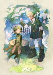 Rule 34 | 1boy, 1girl, age difference, aoki (fumomo), bad id, bad twitter id, blonde hair, boots, ghost, gloves, green footwear, green hair, hairband, hat, instrument, link, nintendo, ocarina, pointy ears, saria (zelda), see-through, smile, spoilers, the legend of zelda, the legend of zelda: ocarina of time