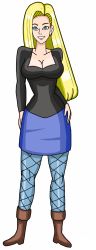 Rule 34 | absurdres, android 18, dragon ball, highres, long hair, pantyhose, skirt, tagme