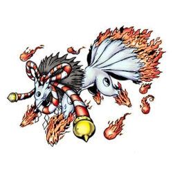 Rule 34 | digimon, digimon (creature), kitsune, kyubimon (silver), kyuubi, multiple tails, solo, tail