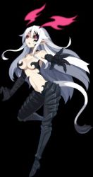 Rule 34 | black background, black sclera, breasts, brother and sister, cleavage, colored sclera, corruption, dark persona, disgaea, image sample, liezerota, long hair, looking at viewer, makai senki disgaea 5, midriff, nippon ichi, official alternate costume, official alternate eye color, official alternate hair color, pointy ears, possessed, possession, siblings, simple background, tagme, tail, void dark (disgaea), white hair