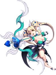 Rule 34 | 1girl, :d, blonde hair, bow (weapon), breasts, chaos online, darae, full body, heart, highres, large breasts, long hair, love cacao, official art, open mouth, pointy ears, smile, solo, transparent background, twintails, very long hair, weapon, yellow eyes