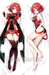 Rule 34 | 1girl, armor, ass, blush, breasts, competition swimsuit, daki-makura, dakimakura (medium), gem, hair ornament, headpiece, highres, jewelry, moe market, nintendo, nipples, no shoes, nude, one-piece swimsuit, pussy, pyra (xenoblade), red eyes, red hair, red shorts, resized, short hair, short shorts, shorts, shoulder armor, shy, swept bangs, swimsuit, thighhighs, tiara, uncensored, upscaled, watermark, xenoblade chronicles (series), xenoblade chronicles 2