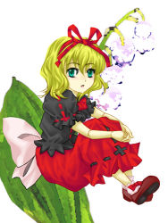 Rule 34 | 1girl, bad id, bad pixiv id, blonde hair, doll, doll joints, female focus, flower, joints, kanemari, lily of the valley, lowres, medicine melancholy, ribbon, short hair, solo, touhou