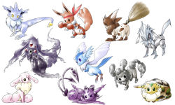 Rule 34 | :3, animal hands, anus, black eyes, boxing gloves, broom, brown eyes, chigaya kibasaki, claws, clenched hands, closed mouth, creatures (company), crossed bandaids, eevee, evolution, fangs, fighting stance, flying, full body, game freak, gen 1 pokemon, green eyes, grey eyes, headband, looking at viewer, lying, needle, nintendo, no humans, on stomach, one-eyed, pokemon, pokemon (creature), purple eyes, red eyes, simple background, sitting, skull, smile, spikes, standing, towel, towel around neck, white background, yellow eyes